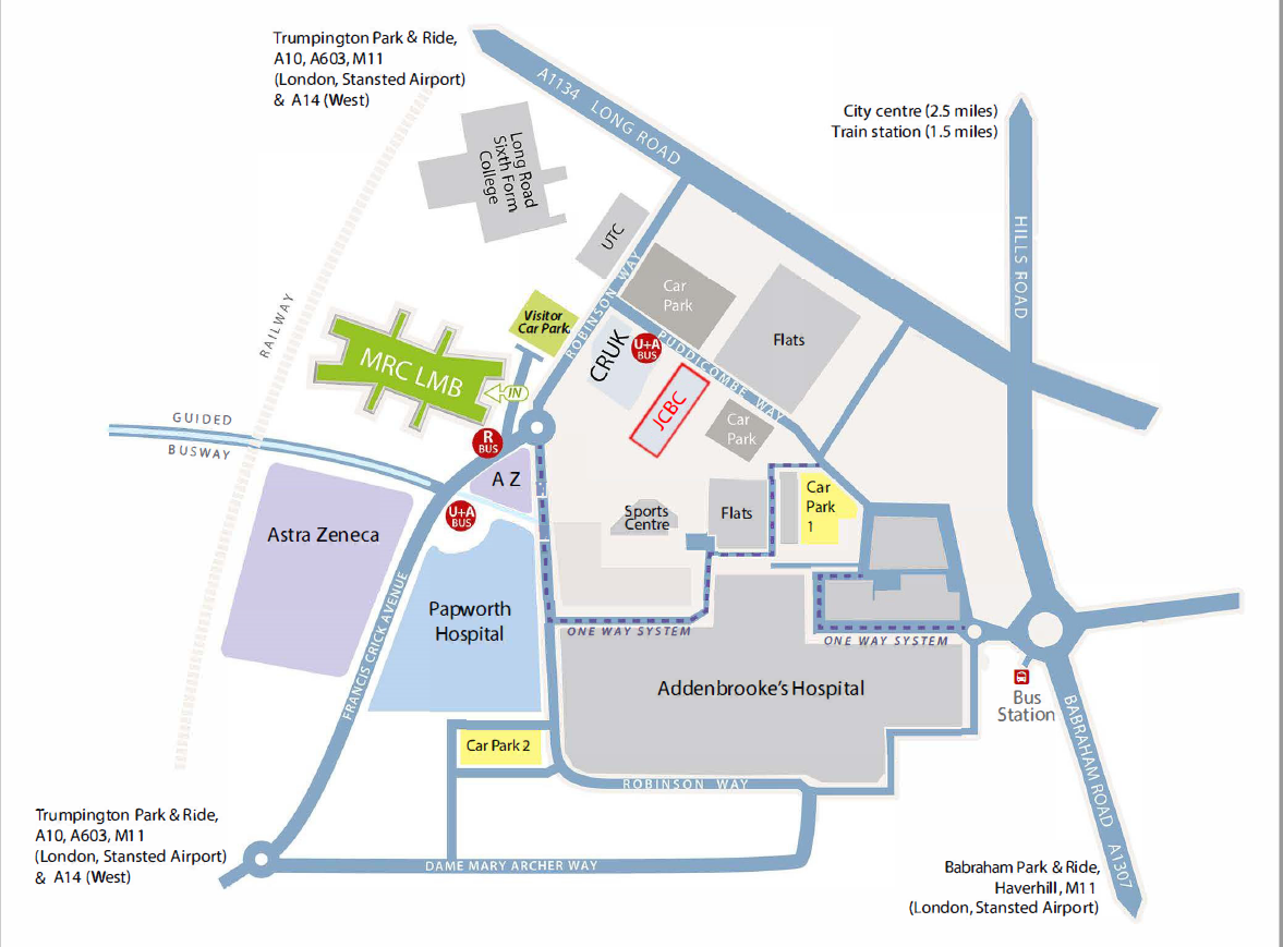 Cambridge Biomedical Campus map