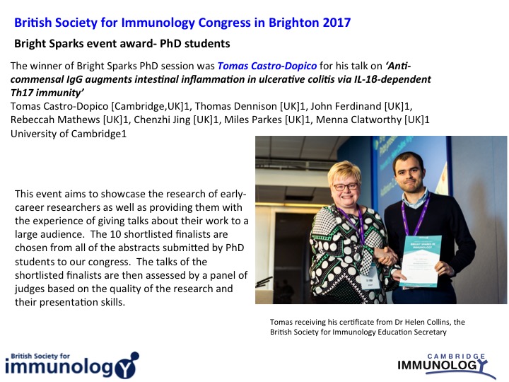 British Society for Immunology Congress in Brighton 2017